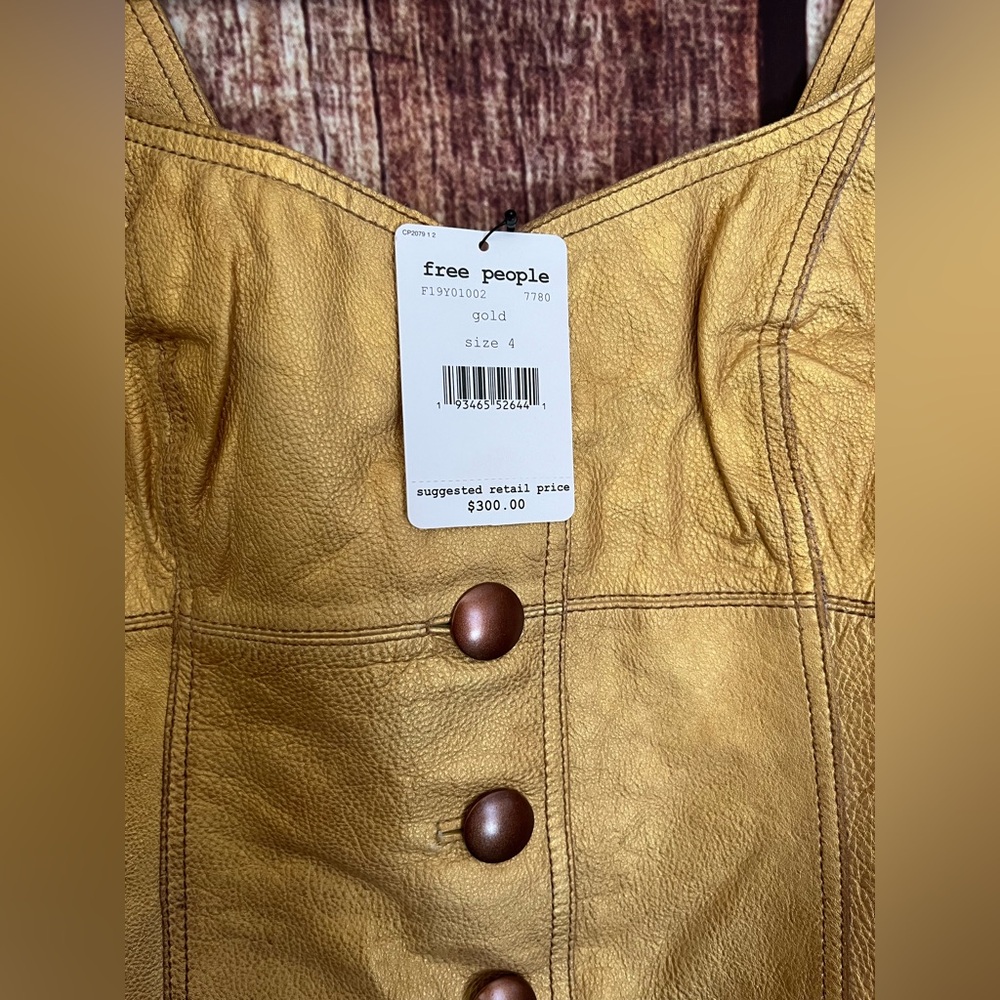 Free People | NWT Leather Mini Dress - Picture 7 of 9